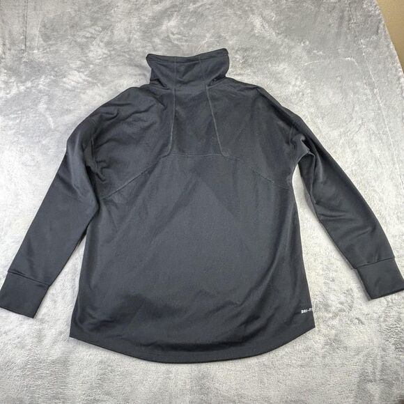 Nike Running Shirt Mens Large Black Dri-FIT Funnel Neck Thumbholes 659886-010 - Picture 8 of 13
